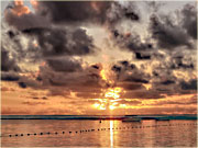 Mauricius, Ambre Resort & Spa, východ slunce nad Indickým oceánem